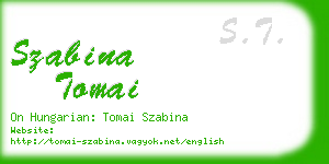 szabina tomai business card